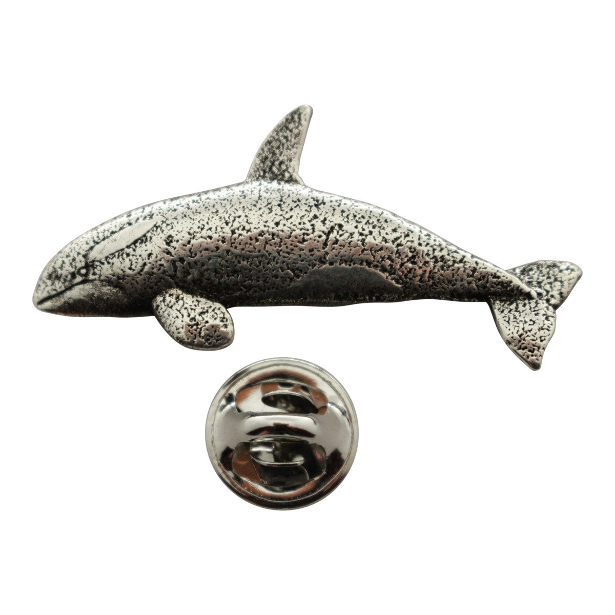 Orca Whale Pin ~ Antiqued Pewter ~ Lapel Pin ~ Sarah's Treats & Treasures